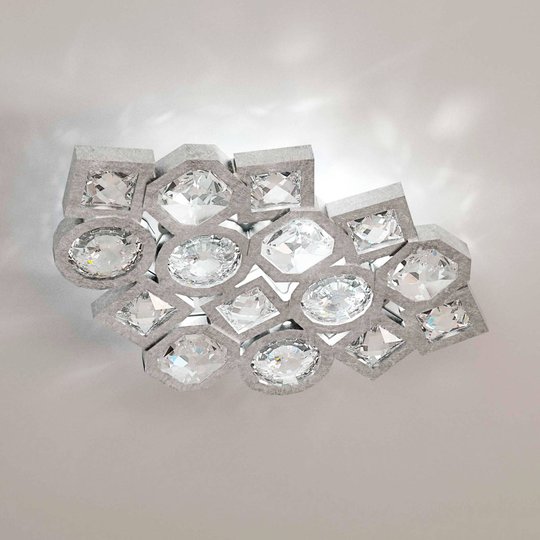 Mosaiikki-LED-seinävalaisin Stardust, hopea