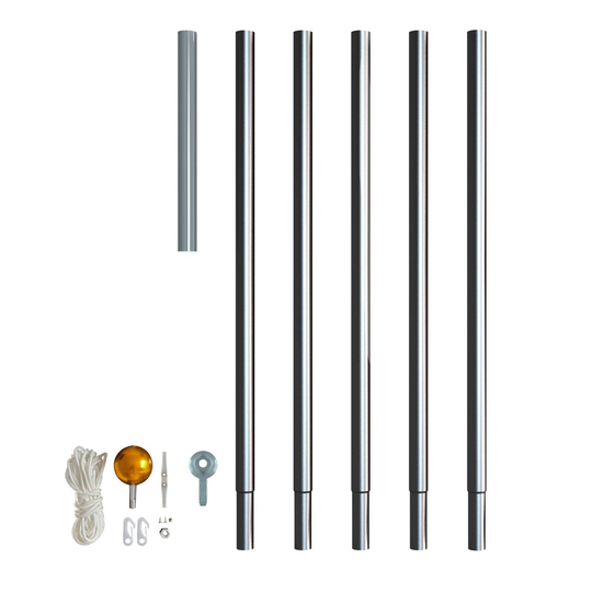 Twinkly Flagpole-sarja valopuulle 600 cm, musta