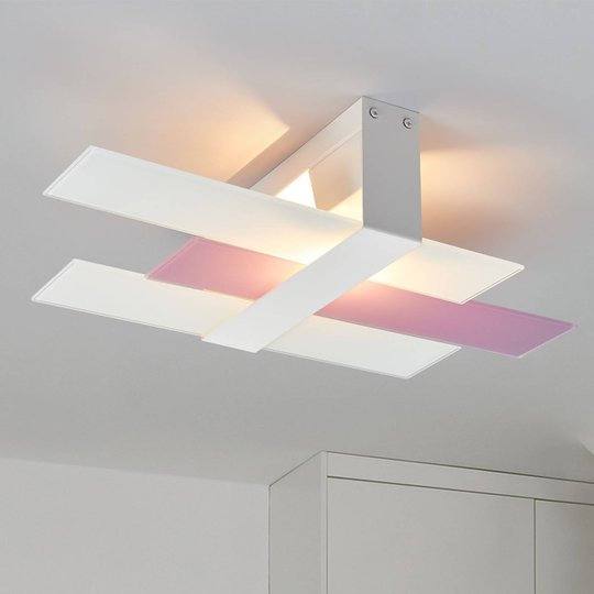 Moderni Triad-kattovalaisin 48 cm valk./violetti