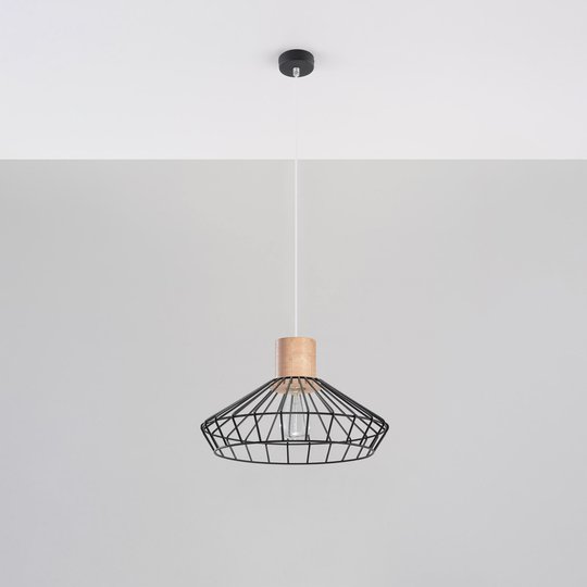 Riippuvalo Grid ristikkovarjostin, puuta, Ø 37 cm