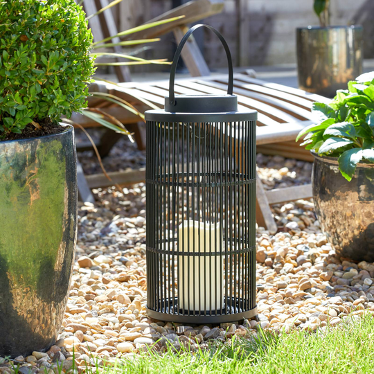 Urbane aurinkokäyttöinen LED-lyhty musta, K 36 cm