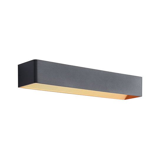 Arcchio Karam -LED-seinävalaisin, 53 cm, musta
