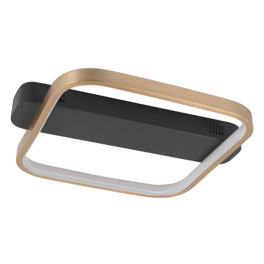 Ascona-LED-kattovalaisin, musta/kulta, 20 W