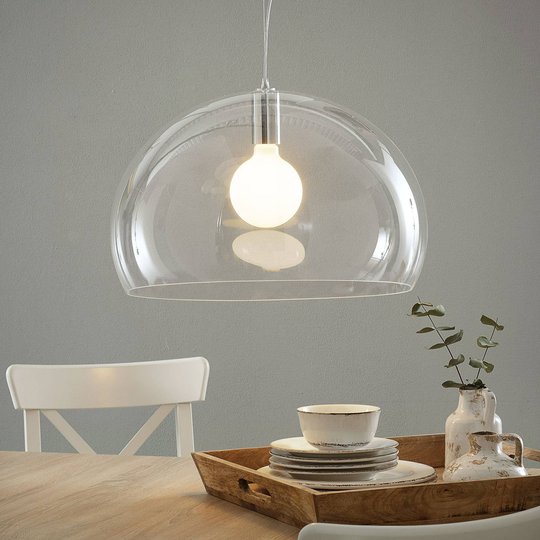 Kartell FL/Y -LED-riippuvalaisin, läpinäkyvä