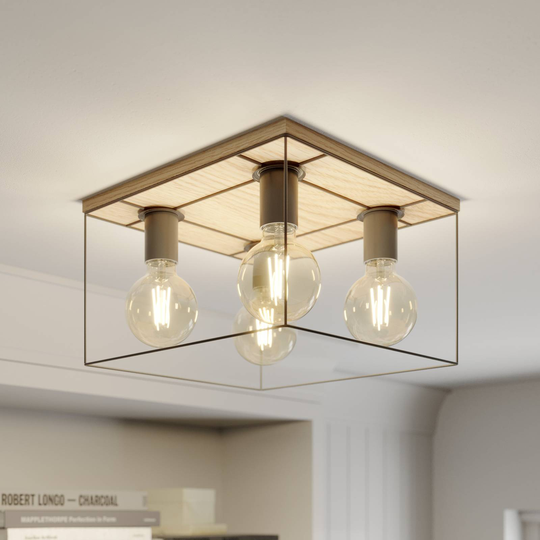 Envolight Gretter -kattovalo, tammi, 4 lamppua