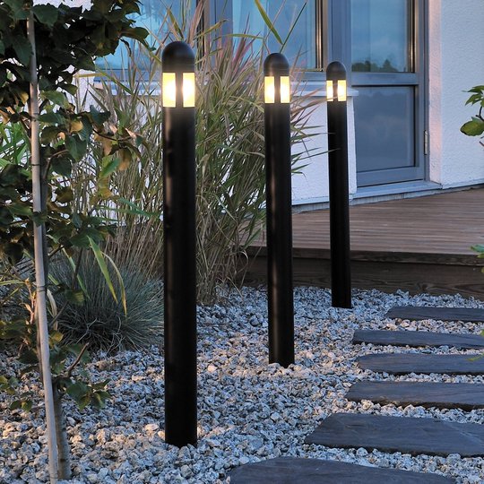 Monipuoliset LED-pylväsvalaisimet Amalfi 3 kpl