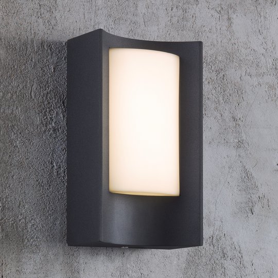 LED-ulkoseinälamppu Aspen, musta/valkoinen