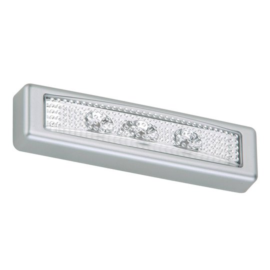 LED-Push-Light Lero, sis. paristot ja tarranauha