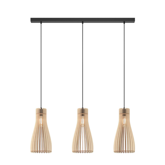 Envolight Furn -riippuvalo koivuvaneria, 3 lamppua