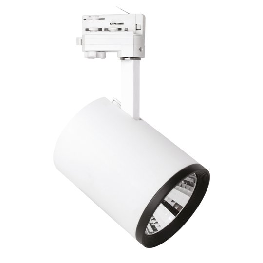 LED-spotti Marco 3-vaihekiskoon, valkoinen 4 000 K
