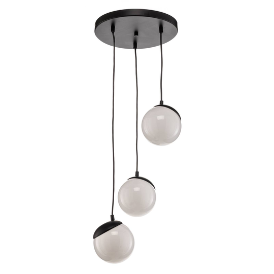 Riippuvalo Sfera 3-lamppuinen lasi/metalli musta