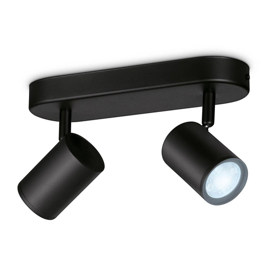 WiZ Imageo-LED-spotti, 2 lamppua 2700–6500 K musta