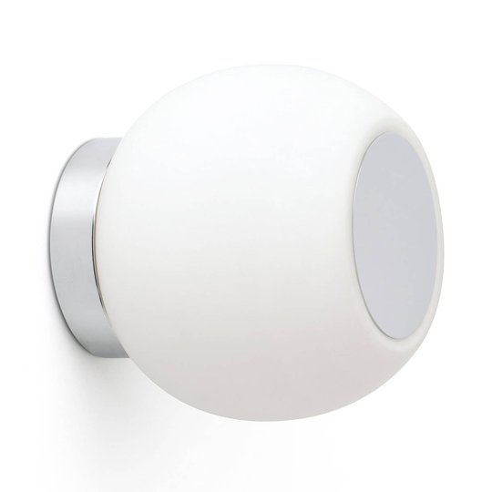 LED-seinävalaisin Moy, kromi, lasivarjostin