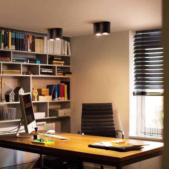 Philips Hue White Ambiance Pillar 2-lampp. musta
