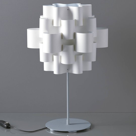 Design-pöytävalaisin Sun, valkoinen