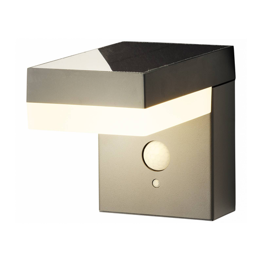 LED-aurinkoseinälamppu 897462 terästä, sensori