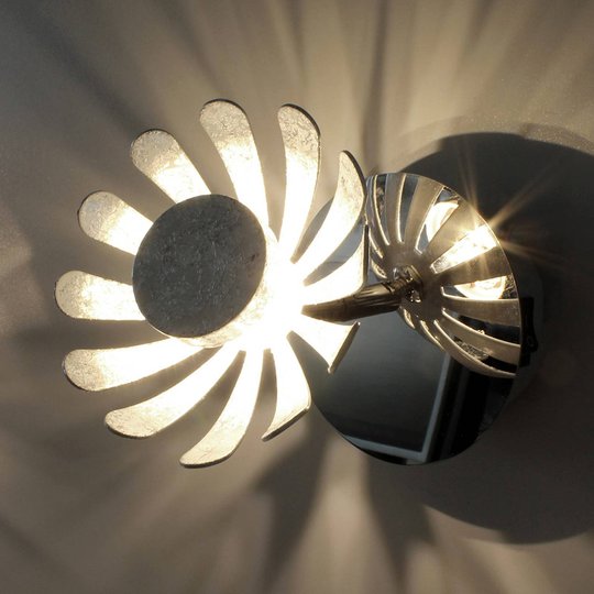 LED-seinävalaisin Bloom, hopea