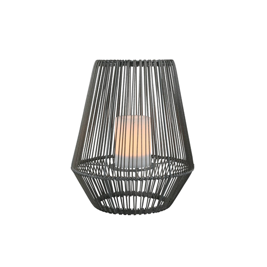 LED-aurinkopöytävalaisin Mineros, harmaa, K 30,5cm