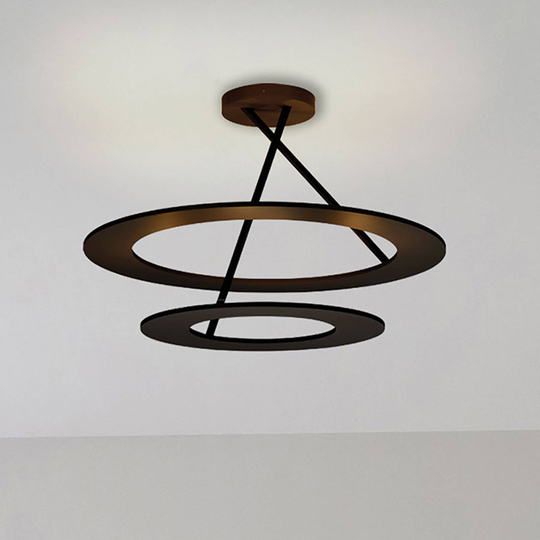 Bopp Stella LED-kattolamppu 2 rengasta musta