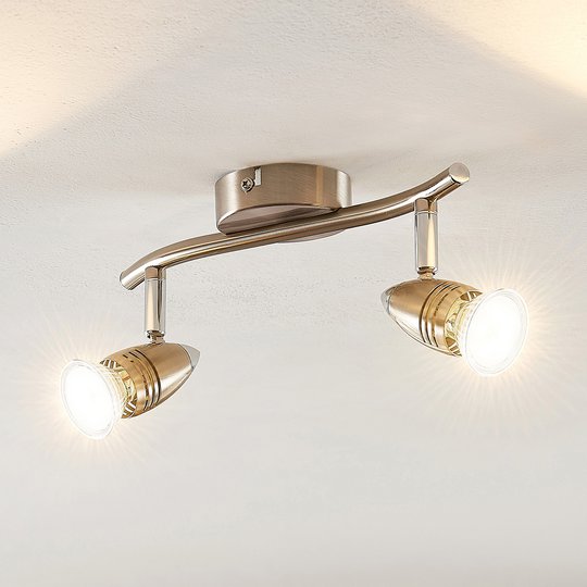 ELC Farida -LED-kohdevalo, nikkeli, 2-lamp.