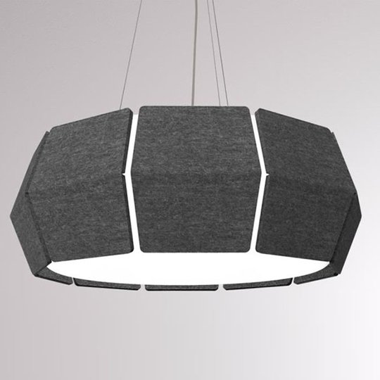 LOUM Decafelt -LED-riippuvalaisin, musta Ø 76 cm