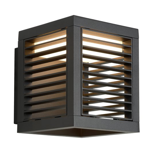 LED-ulkoseinävalaisin Slits, IP54 antrasiitti