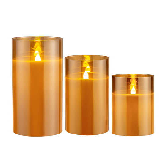 Pauleen Classy Golden Candle -LED-kynttilä, 3 kpl