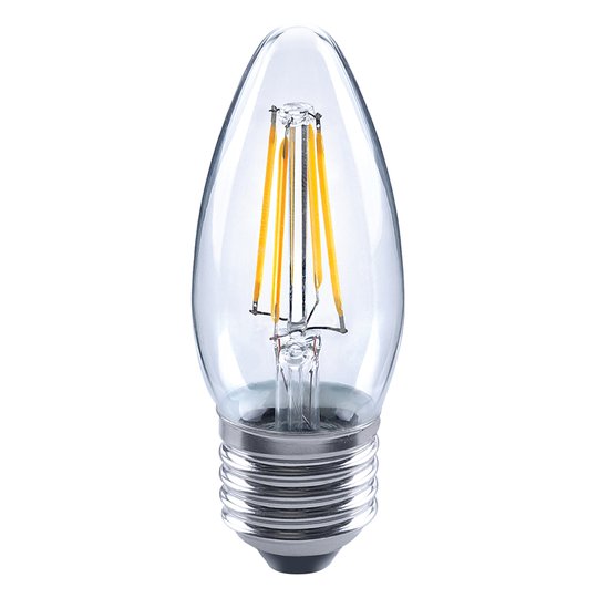 E27 4W 827 LED-hehkulankakynttilälamppu , kirkas