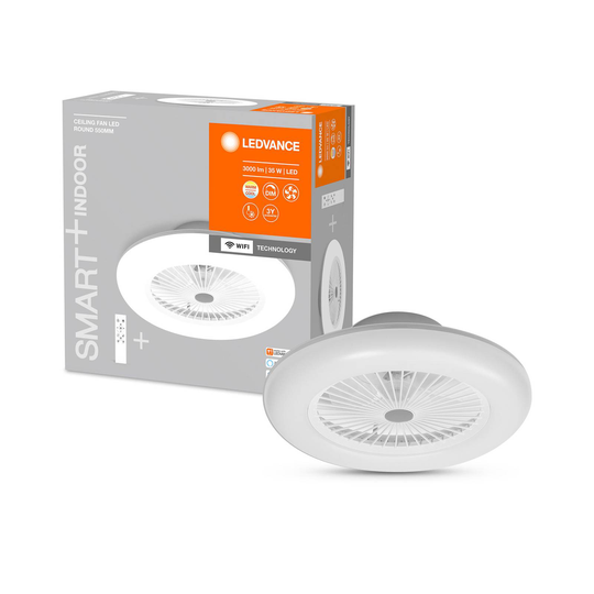 LEDVANCE SMART+ WiFi -LED-kattotuuletin pyöreä