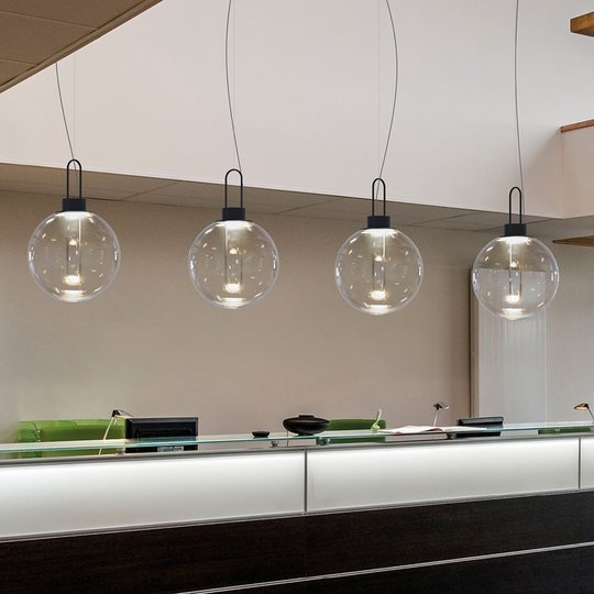Modo Luce Orb LED-riippuvalaisin, musta, Ø 40 cm