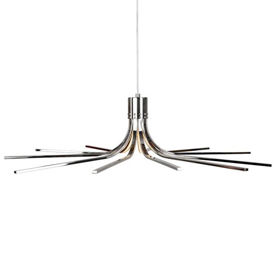 LED-riippuvalaisin Torino, kromi, Ø 78 cm
