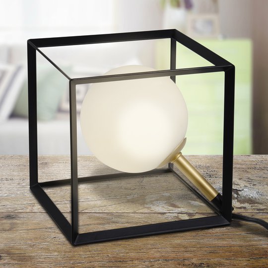 LED-pöytävalaisin 3168922, erottuva kuutio-design