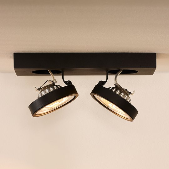 Kaksilamppuinen LED-kattokohdevalo Nenad, harmaa
