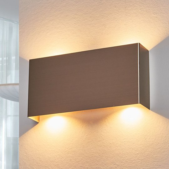 LED-seinävalaisin Manon, satin.nikkeli, 22 cm