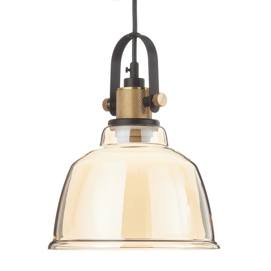 Vintage-riippuvalaisin Irving meripihkalasilla