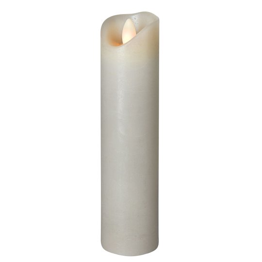LED-kynttilä Shine, Ø 5 cm, harmaa, 20 cm