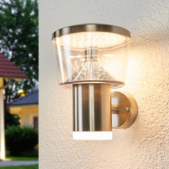 Antje-LED-ulkoseinävalaisin, ruostumaton teräs