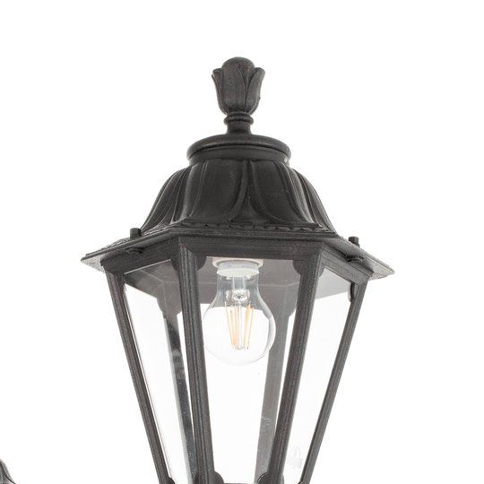 LED-pylväsvalo Ricu Bisso/Rut 2L 8W 2 700 K, musta