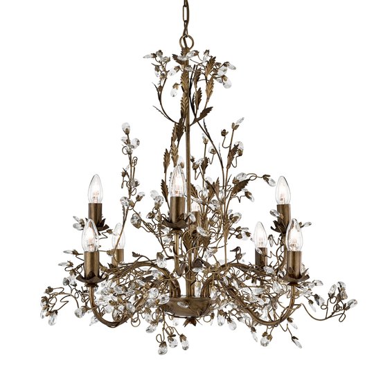 8-lamp. firenzeläistyylinen kattokruunu Almandite