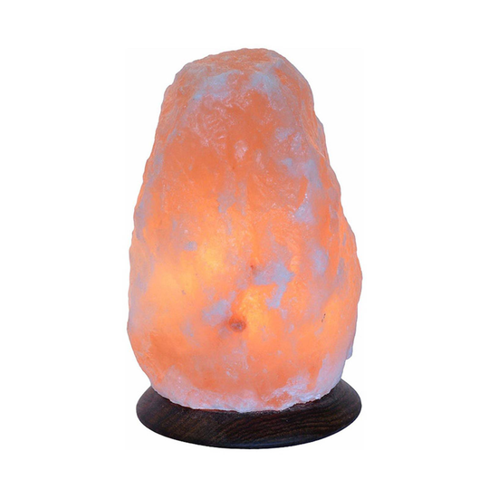 Rock-suolalamppu jalustalla, 1,5-2 kg, meripihka