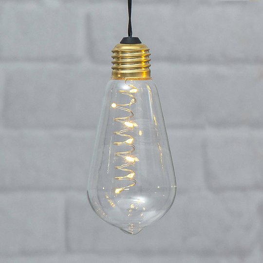 Glow-vintage-LED-koristevalo ajastimella, kirkas