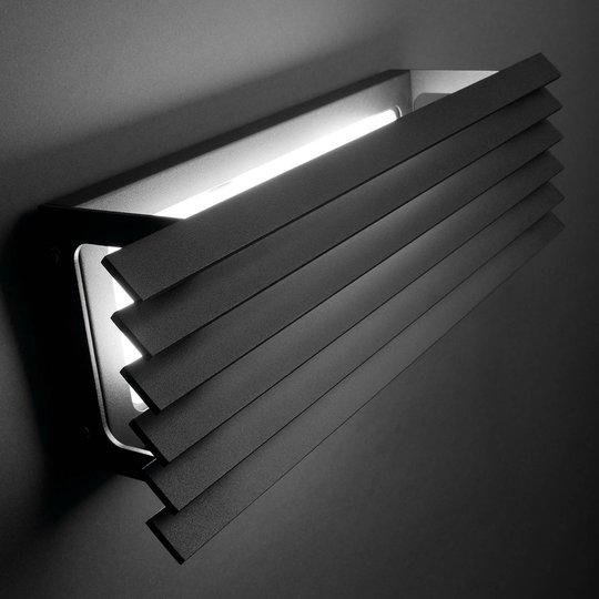 Bover Lineana H - LED-ulkoseinälamppu säleiköllä