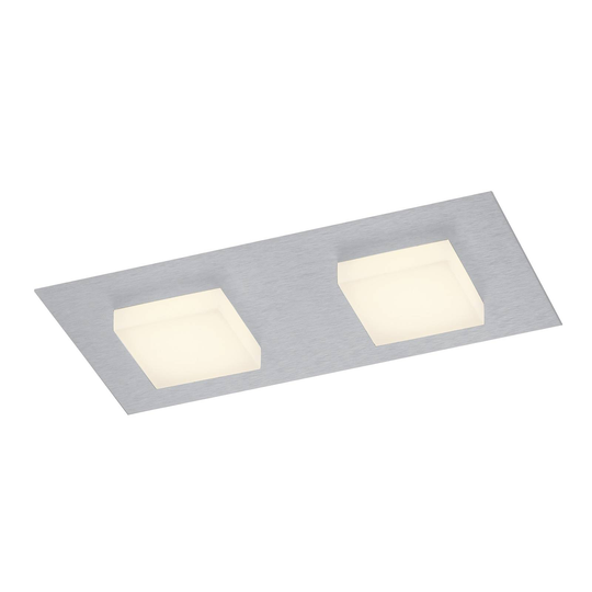 BANKAMP Luno -LED-kattovalo 2 lamppua, hopea