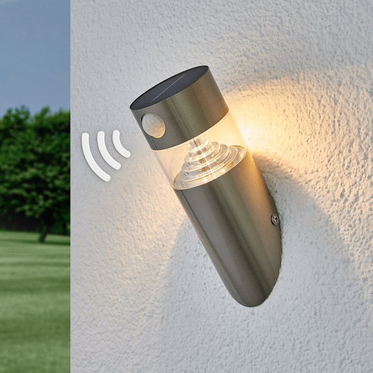 Aurinkokäyttöinen, vino Kalypso-LED-seinälamppu