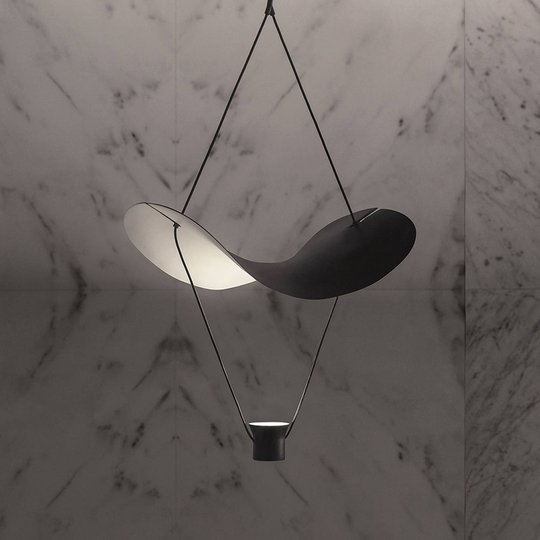 LED-riippuvalaisin Vollee S1 G, 88 cm, musta