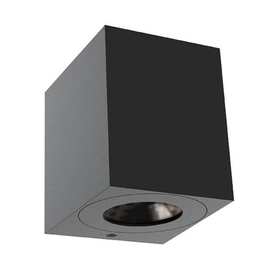 LED-ulkoseinävalaisin Canto Kubi 2, 10 cm, musta