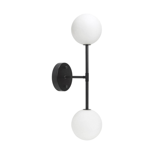 PR Home Sigma D-LED-seinävalo 2 valoa musta/opaali