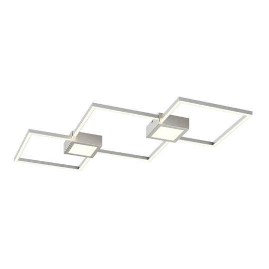 Lindby Makoto -LED-kattovalo, 2-lamp., himmennys