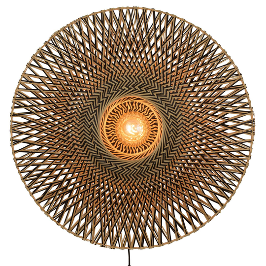 GOOD & MOJO Bali -seinävalo bambua, Ø 87 cm