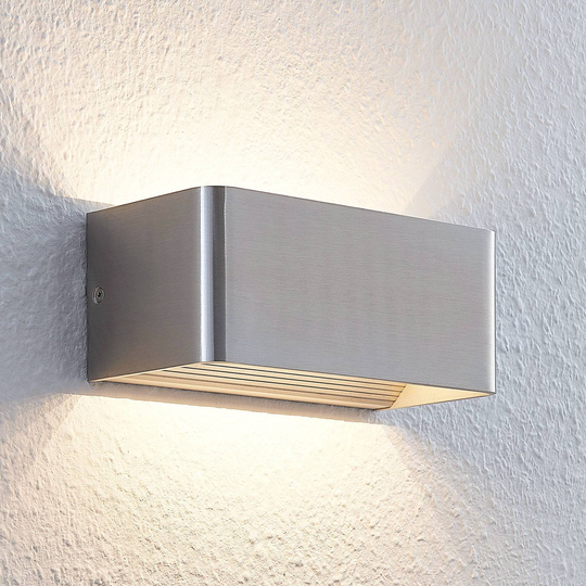 Tyylikäs LED-seinävalaisin Lonisa, satin. nikk.